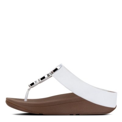 FitFlop HALO TM TOE THONG SANDALS URBAN WHITE