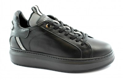 CAFè NOIR FDE121 nero scarpe pelle donna sneakers lacci