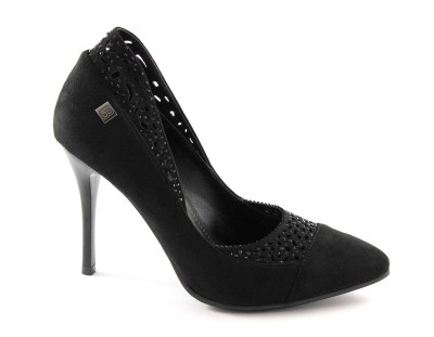 LAURA BIAGIOTTI 1415 nero scarpe donna decolletè elegante tacco