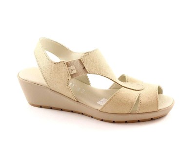 CINZIA SOFT 8143 beige scarpe sandali donna comfort passeggio