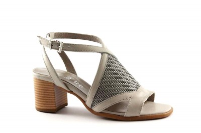 KEYS 5411 grigio scarpe donna sandalo cinturino intreccio